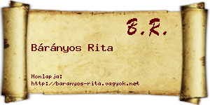 Bárányos Rita névjegykártya